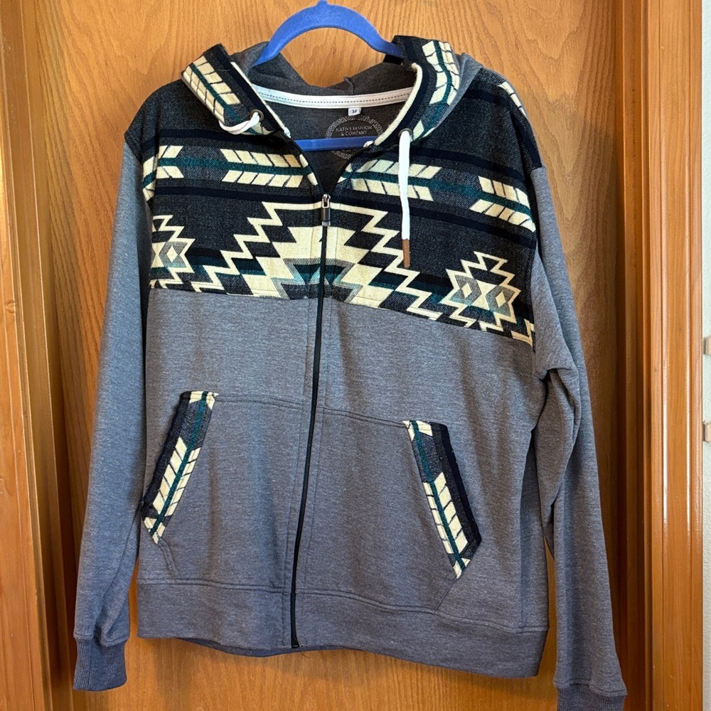 Gray Patterned Women’s Sweatshirt Hoodie